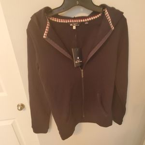 2/$15 Boys Size L Ben Sherman navy blue zip hoodie
